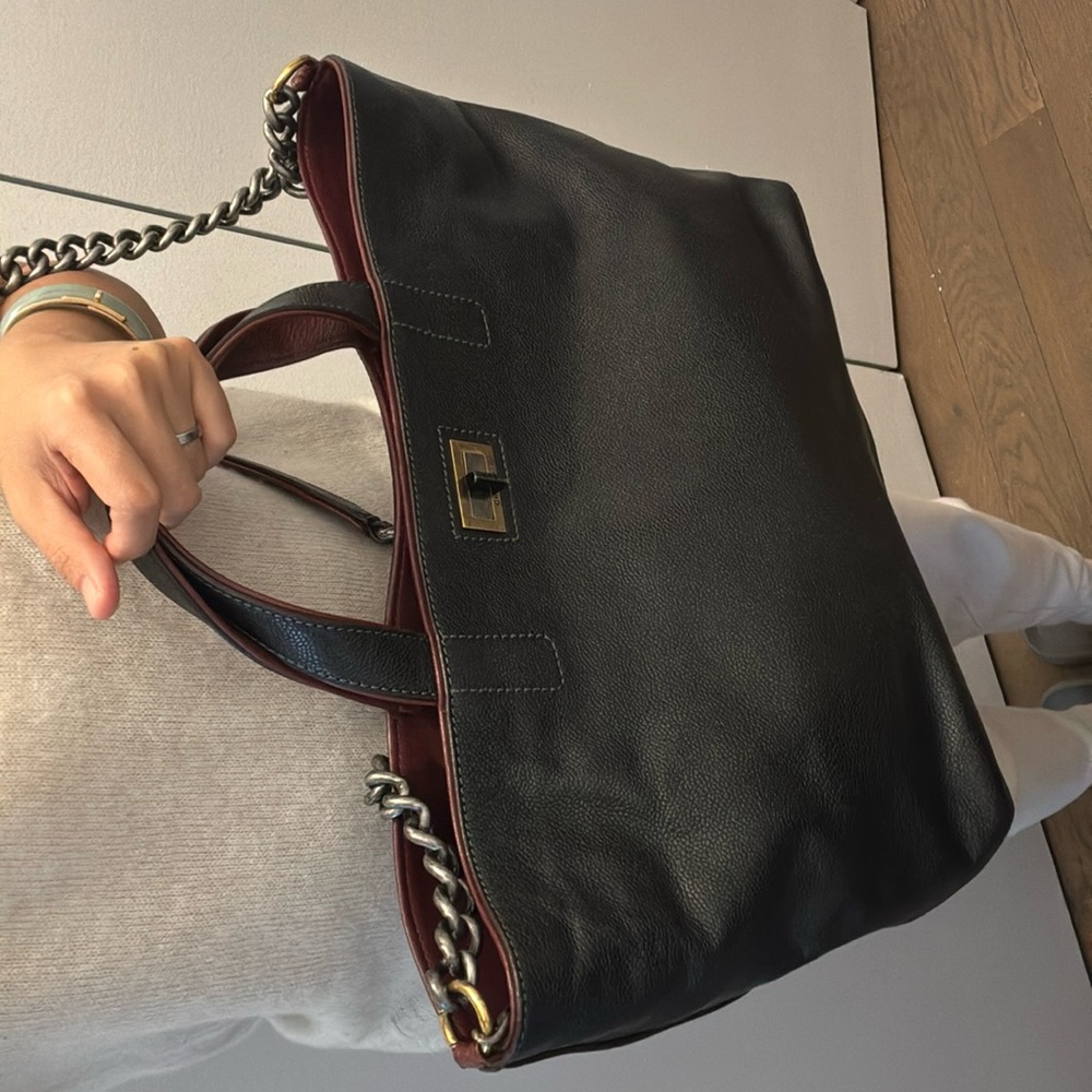 Chanel Mademoiselle Lock Chain Tote Glazed Calfskin Large - Picture 9 of 10